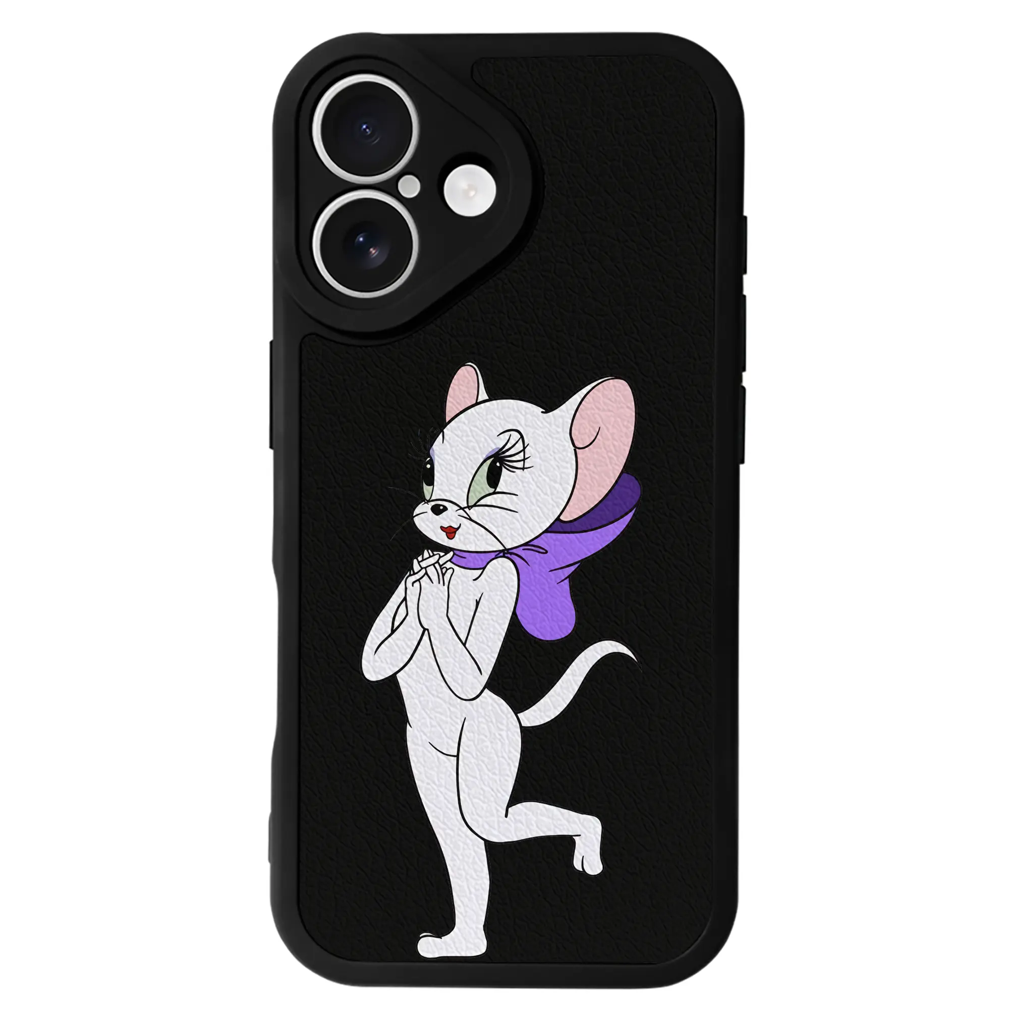 トムとジェリー グッズ トゥードルズ・ガロア - IPhone 16シリーズ対応 ・ シリコンスマホケース ・ レザー調 ・ 高精度フィット ・ 耐衝撃 ・ ワイヤレス充電対応 ・ 精密カット